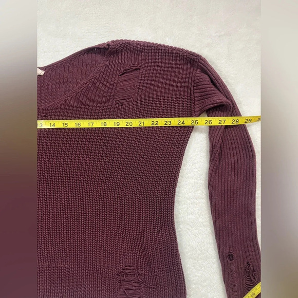 Garage Distressed Knit Sweater – Size Medium – Frayed - Picture 2 of 7